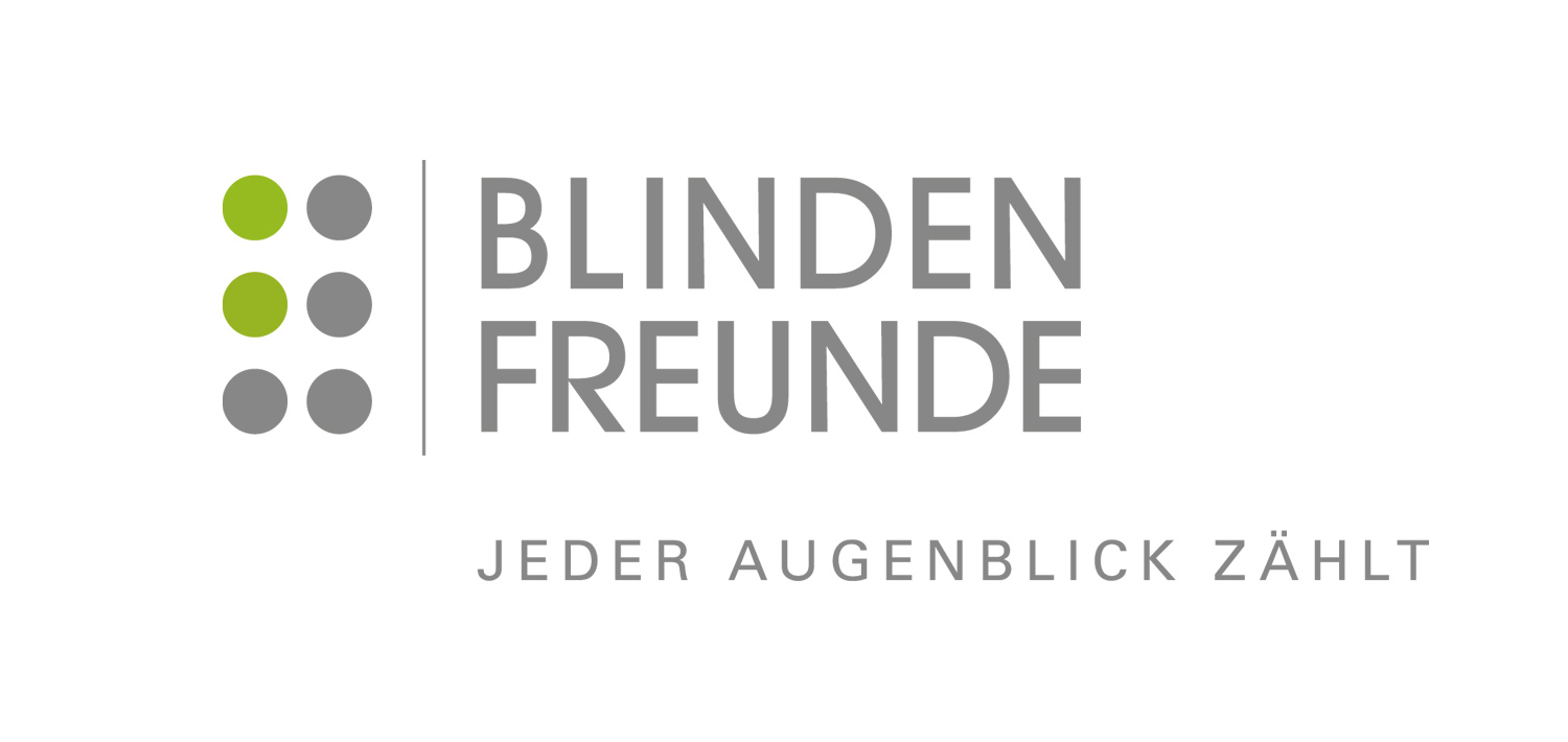 Logo der Blinden-Freunde mit dem Slogan Jeder Augenblick zählt
